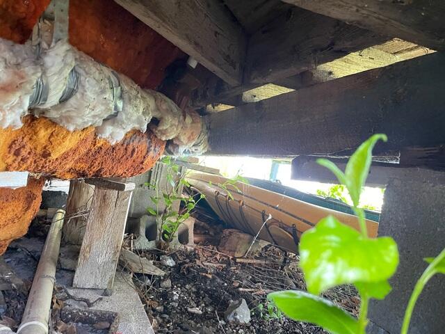 Before: Failing Wood Posts