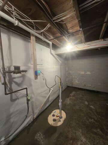 Water Pushed Up and Out