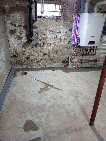 During WaterGuard and SuperSump Pump Installation