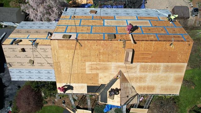 Seams Are Taped & Ice and Water Shield Is Installed