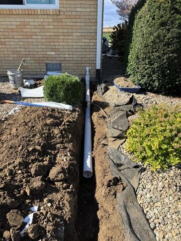 Exterior Discharge Line Installation