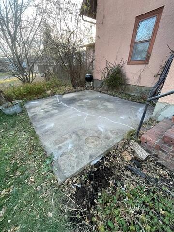 Sunken Patio Before Lift
