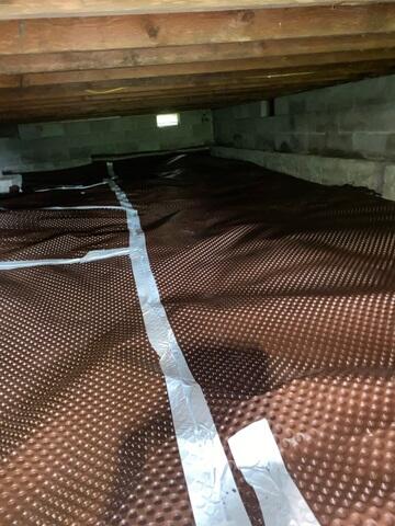 Drainage Matting Layer Installed