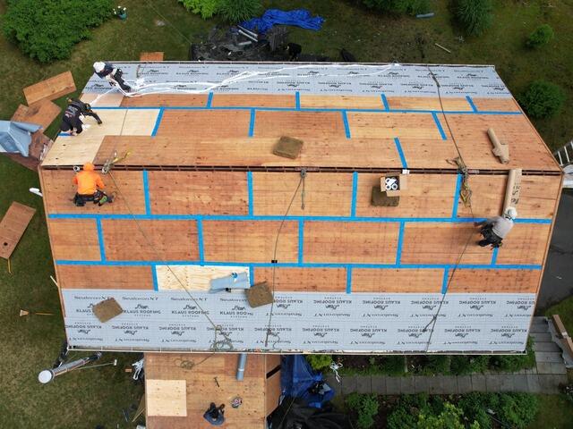 Seams Are Taped & Ice and Water Shield Is Installed