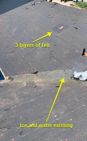 Worn-Out Roofing Layers Before Replacement