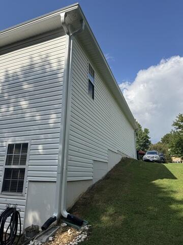 Rear corner of home - Gutters installed