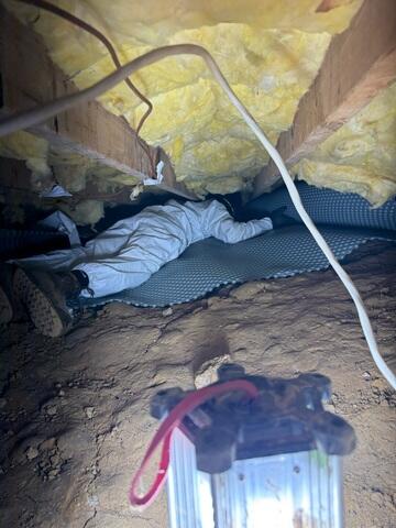 During Drainage Matting Install