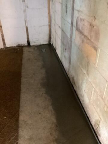 Interior Drainage System Installed