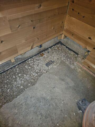 Sub-Floor Drain Installed