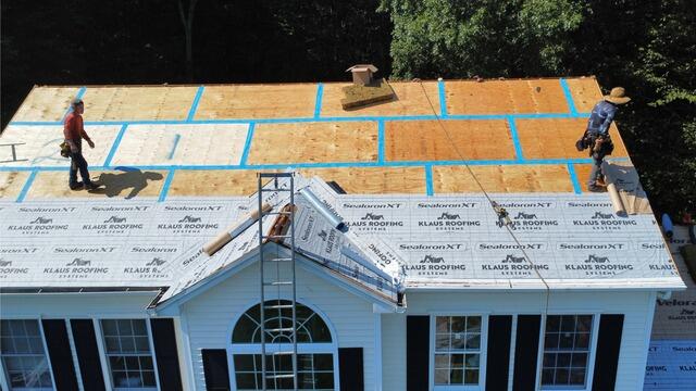 Seams Are Taped & Ice and Water Shield Is Installed