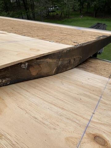 Old Roofing Material Stripped