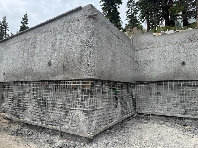 Completed Upper Lift With Reinforcement Exposed Below