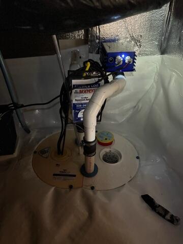 TripleSafe Sump Pump System Installed for Reliable Water Management - Wake Forest, NC