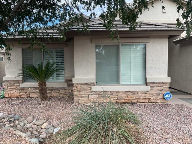 Before Foundation Repair - Front Elevation