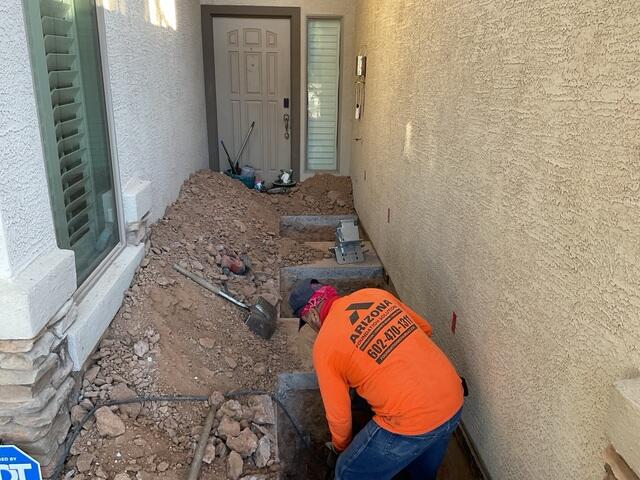 Push Pier Installation at Front Entry