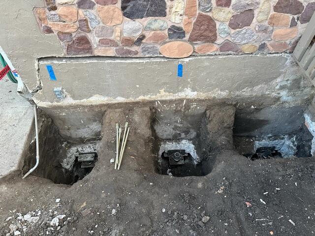 Foundation Prepared for Brackets