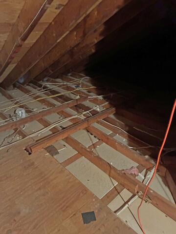 Before Adding Blown-In Cellulose Insulation