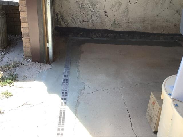 Finished WaterGuard by Garage Door