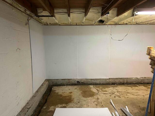 BrightWall Basement Wall Panels Installation in Progress