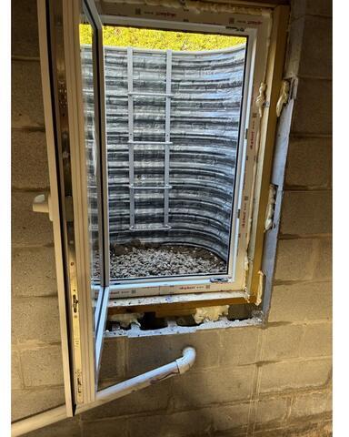 Interior View of New Egress Window Installation