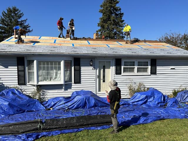 Seams Are Taped and Ice and Water Shield Is Installed