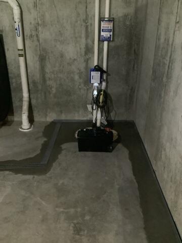 TripleSafe Sump Pump Concreted