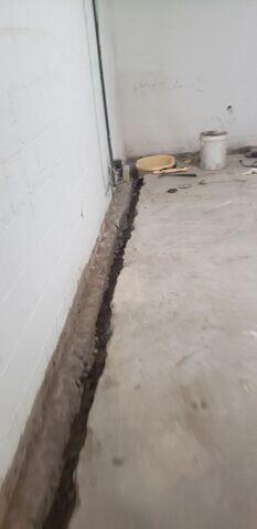 During WaterGuard and SuperSump Installation
