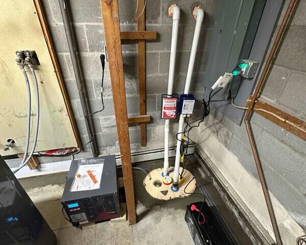 TripleSafe Sump Pump System Paired with SaniDry Sedona Dehumidifier