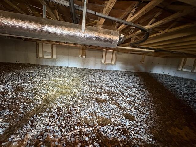 Newly Built Crawl Space