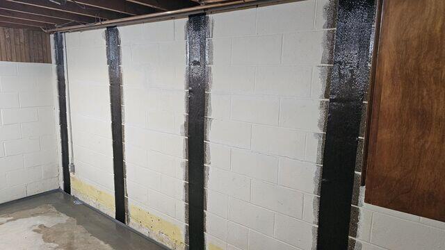 CarbonArmor® Straps Installed to Stabilize Bowing Wall