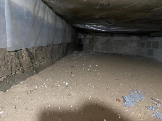 Damp, Exposed Crawlspace Conditions Before Repair