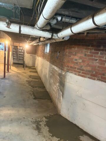 Stabilized Foundation After Push Pier Installation