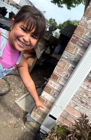 Showing off the hood like a boss!