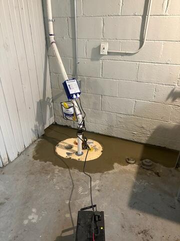 Final Product of TripleSafe™ Sump Pump Installation