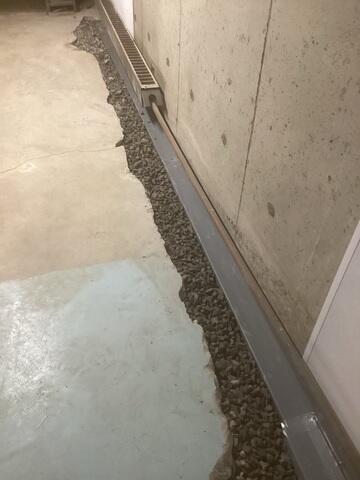 Interior Drainage System Installed