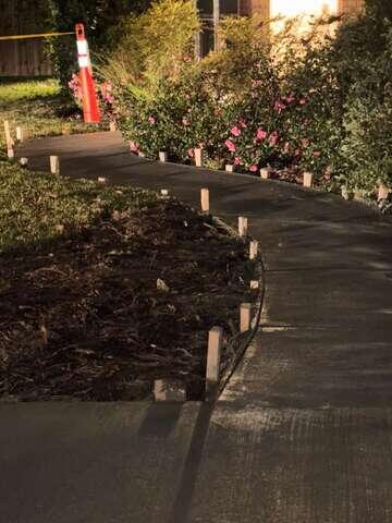 Smooth, finished walkway