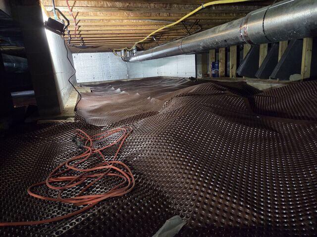 During Installation - Drainage Matting and SilverGlo©