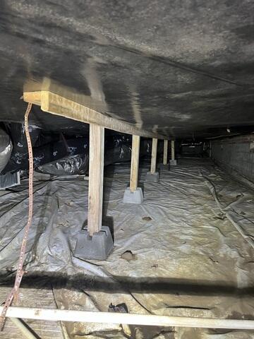 Identifying Failing Support Piers in the Crawl Space - Chapel Hill, NC