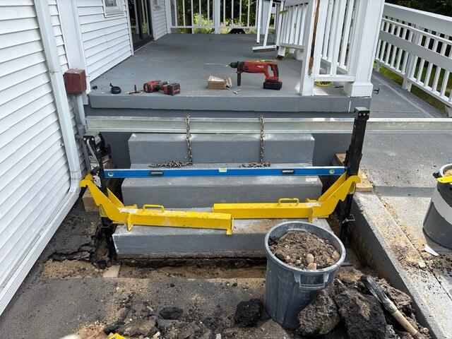 Lifting Stairs with Slab Jacks