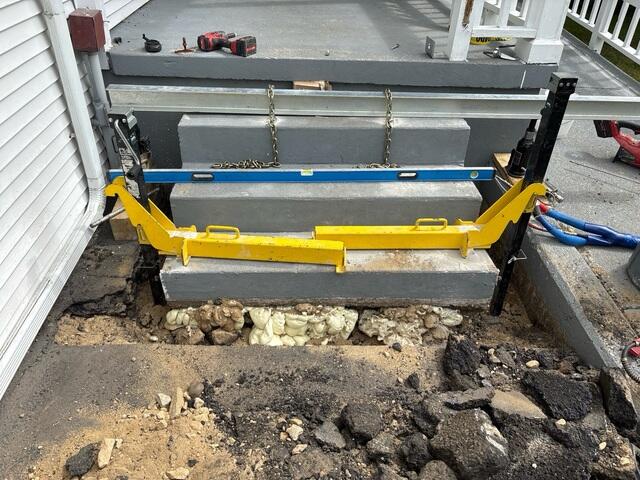 Stabilizing Concrete Stairs