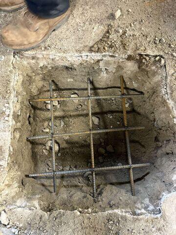 Footing Excavation with Rebar