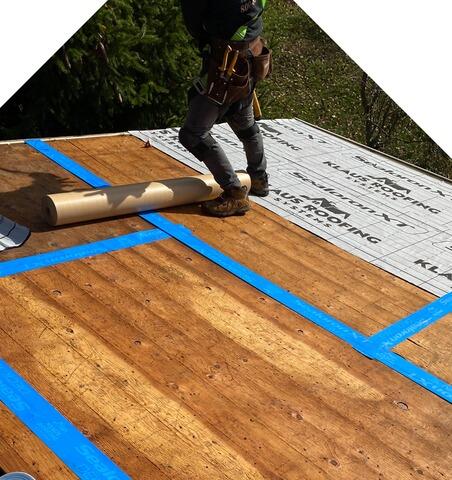 Seams Are Taped & Ice-and-Water Shield Is Installed