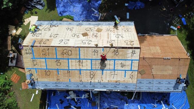 Seams Are Taped and Ice and Water Shield Is Installed