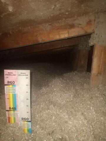 Final insulation with TruSoft cellulose