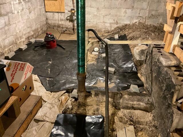 Wet Unlevel Crawl Space