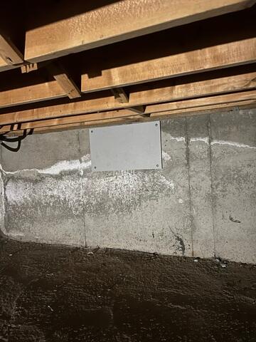 Newly Sealed Crawl Space Vent