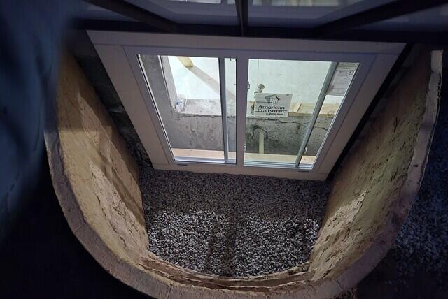 New Egress Window with Rockwell Window Well