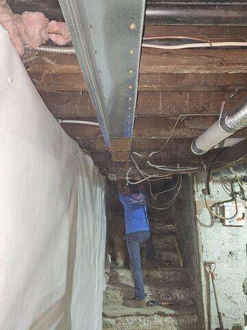 During Installation - Top Track Installed