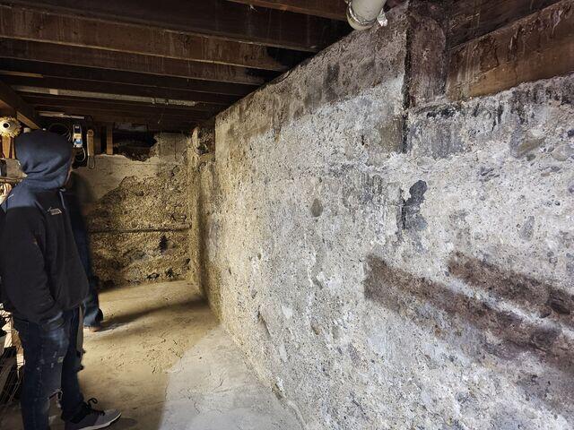 Before Installation - Failing Foundation Wall