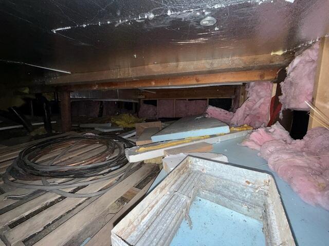 Before Installation - Moldy, Musty Crawl Space
